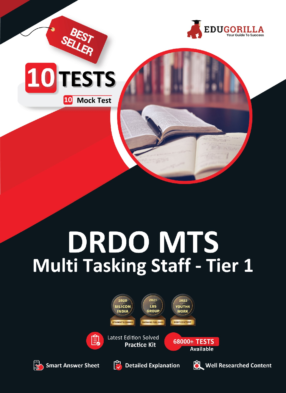 DRDO MTS Tier-1 Exam 2022 | Multi Tasking Staff - CBT 1 | 10 Full-length Mock Tests (1600+ Solved Objective Questions) | Free Access To Online Tests - Page 1