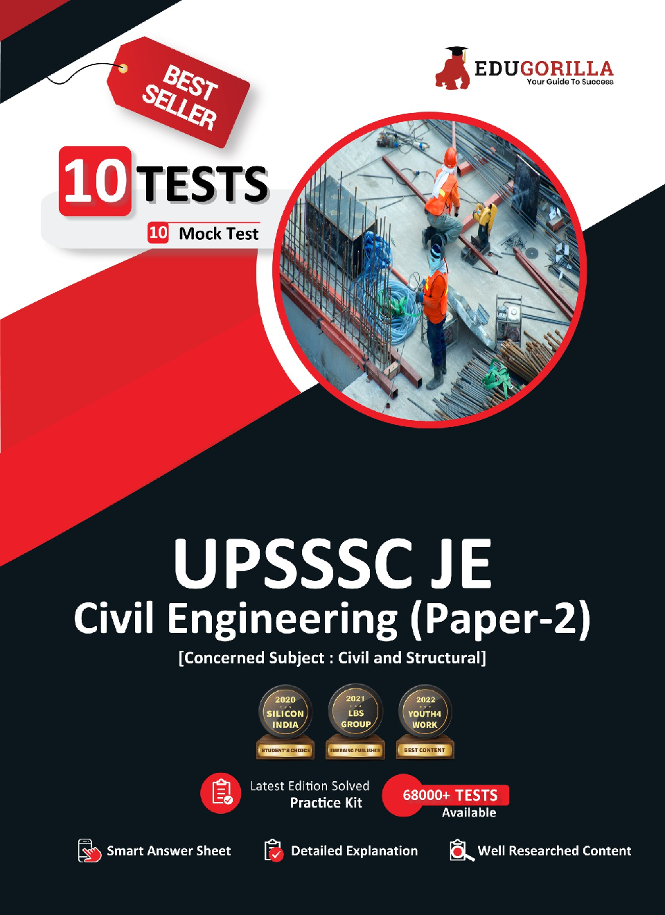 UPSSSC JE Civil Engineering (Paper II) | Concerned Subject : Civil and Structural | 10 Full-length Mock Tests (1200+ Solved Questions) | Free Access To Online Tests - Page 1