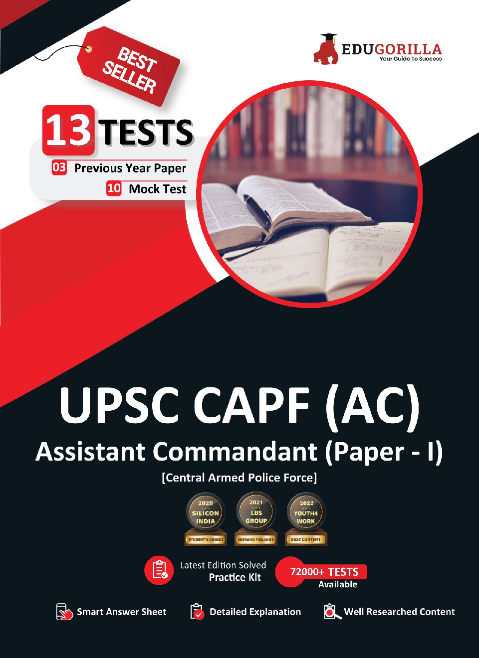 UPSC CAPF AC Paper-1 (Assistant Commandant) Exam 2022 | 1600+ Solved Questions [10 Full-length Mock Tests + 3 Previous Year Papers] - Page 1
