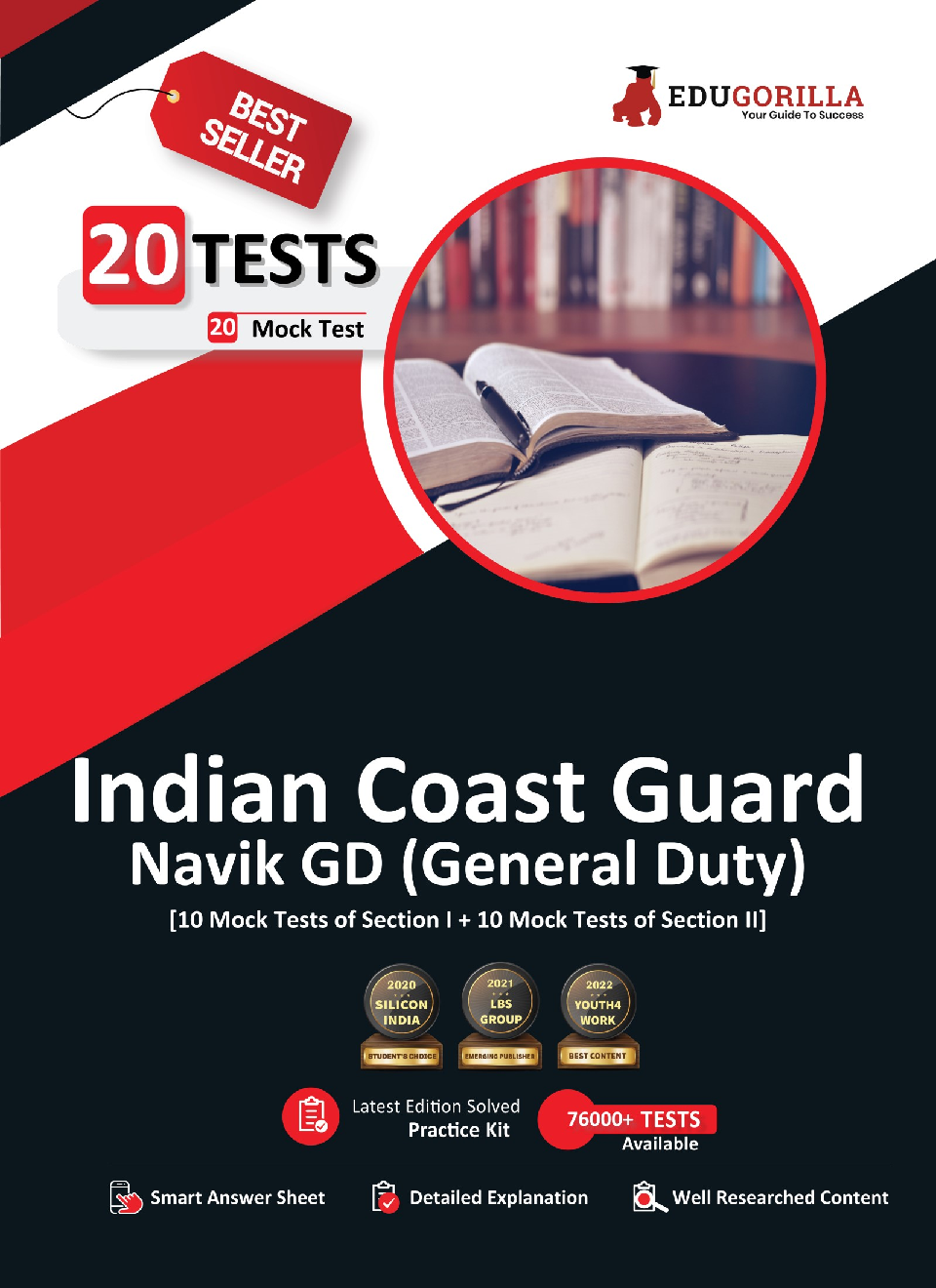 Indian Coast Guard Navik GD (General Duty) | 1100+ Solved Questions [20 Mock Tests (Section I + Section II)] - Page 1