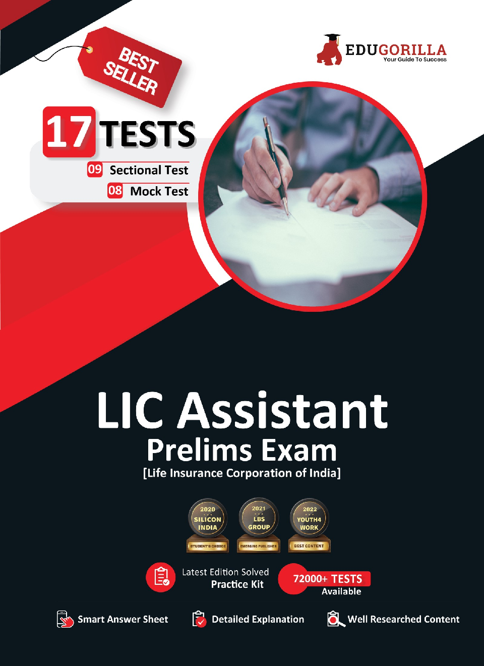 LIC Assistant Prelims Exam 2022 Preparation Book | 1100+ Solved Questions (8 Mock Tests + 9 Sectional Tests) - Page 1