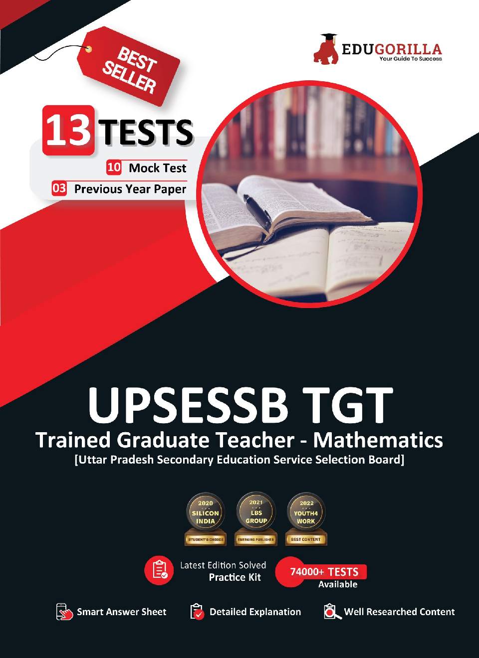 UP TGT Mathematics Exam 2022 | UPSESSB Trained Graduate Teacher | 1600+ Solved Questions [10 Full-length Mock Tests + 3 Previous Year Papers] - Page 1