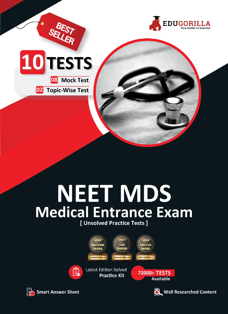 NEET MDS PG Entrance Exam 2022 | 10 Unsolved Practice Tests [8 Full-length Mock Tests + 2 Sectional Tests (Part A & B)] - Page 1