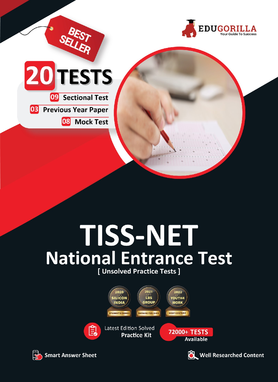 TISS-NET Exam 2022 Prep Book | 20 Unsolved Practice Tests (8 Mock Tests + 9 Sectional Tests + 3 Previous Year Papers) - Page 1