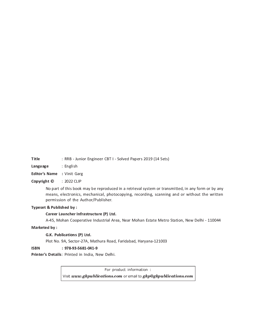 RRB  2022-23 - Junior Engineer CBT I - Solved Papers 2019 - 14 Sets - Page 3