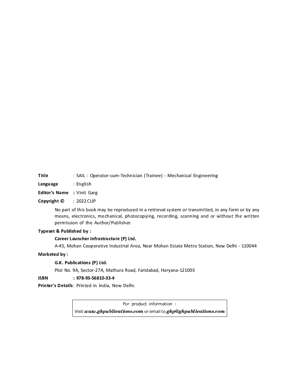 SAIL 2022  Operator cum Technician (Trainee) - Mechanical Engineering - Page 3