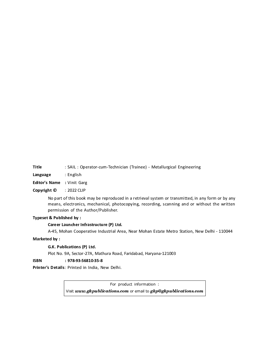 SAIL 2022  Operator cum Technician (Trainee) - Metallurgical Engineering   - Page 3