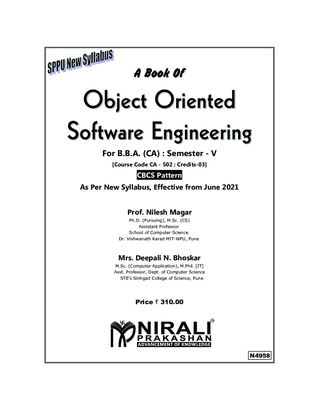 OBJECT ORIENTED SOFTWARE ENGINEERING (Third Year TY BBA (CA) Semester 5) - Page 2
