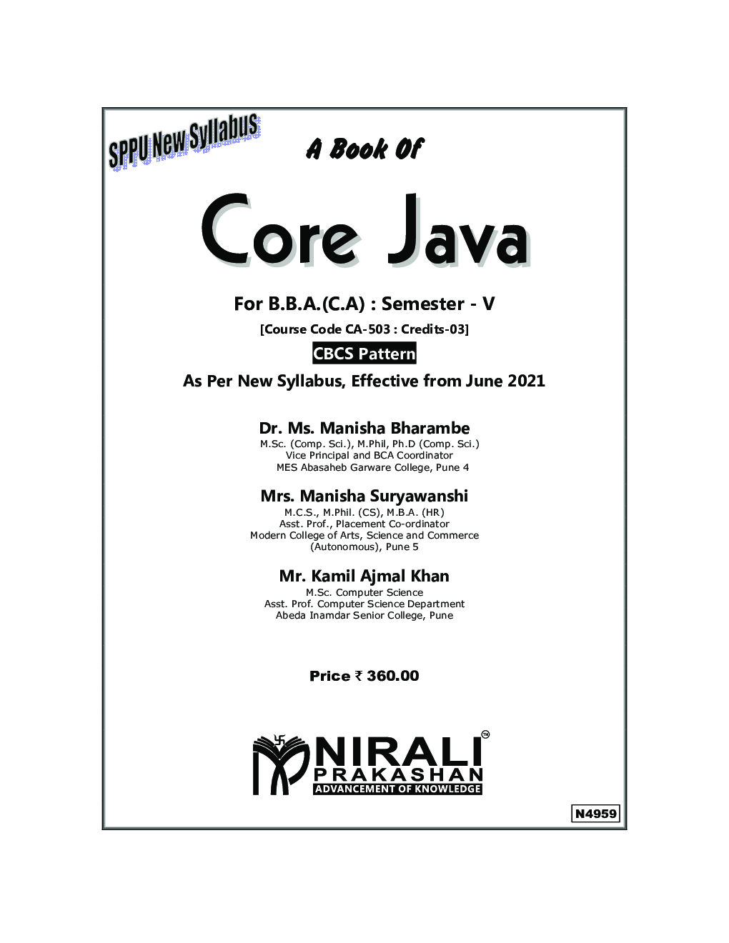 CORE JAVA (Third Year TY BBA (CA) Semester 5) - Page 2