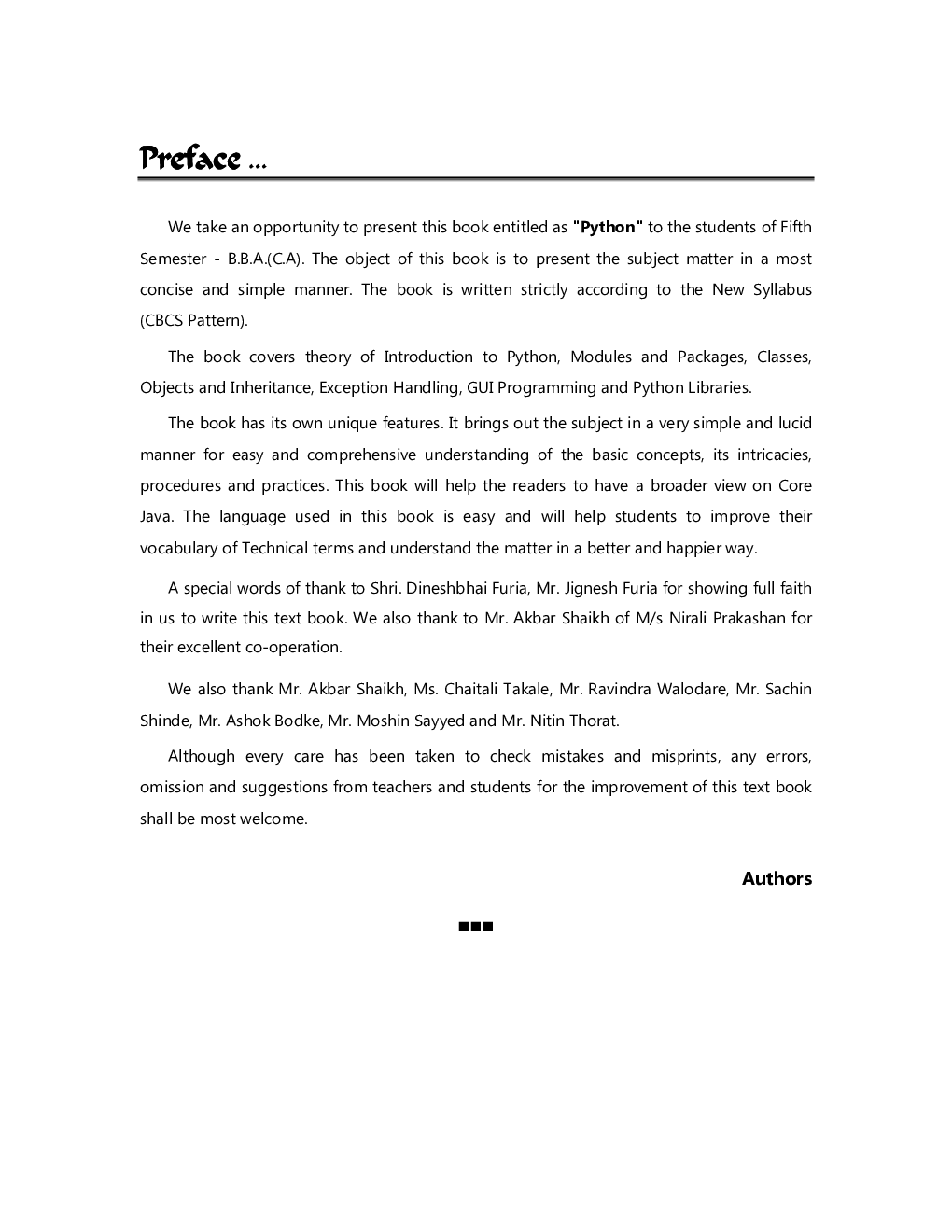 PYTHON (Third Year TY BBA (CA) Semester 5) - Page 4