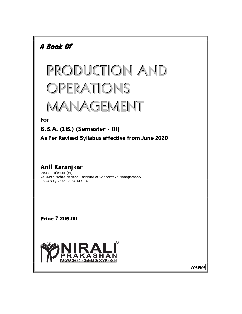 PRODUCTION AND OPERATIONS MANAGEMENT - Page 2