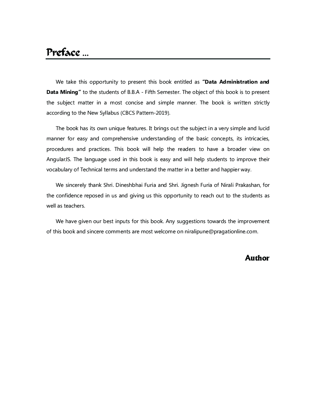 DATABASE ADMINISTRATION AND DATA MINING (Third Year TY BBA Semester 5) - Page 4