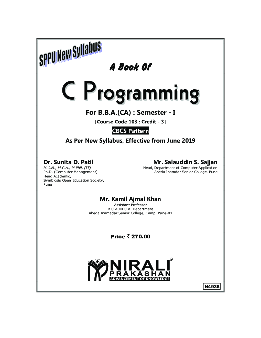 Download C Programming by Dr. Sunita D. Patil, Mr. Salauddin S. Sajjan ...