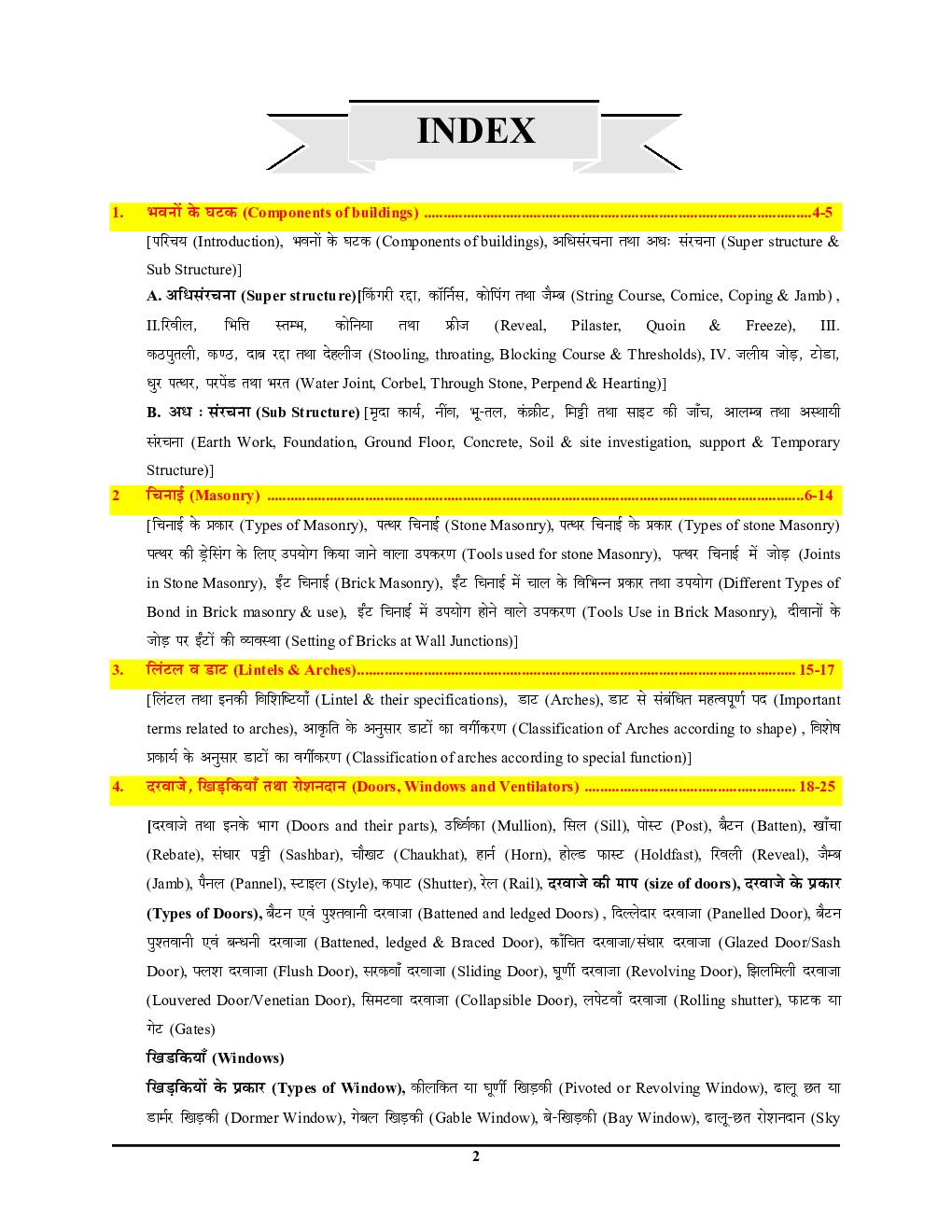 SSC/UPPCL/DSSSB/RRB/UPSSSC/DDA JE सिविल इंजिनीरिंग Pictorial Booklet (Volume-II) Building Constructions And Maintanance Engineering 2022-23 - Page 3