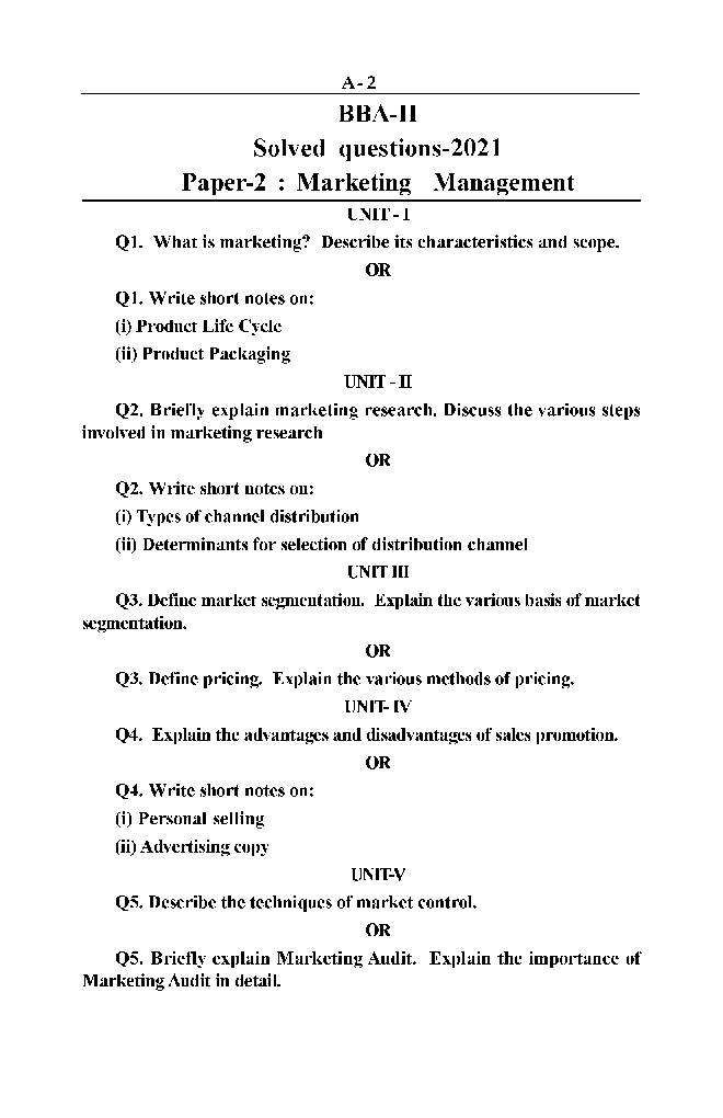 Marketing Management Paper-2 - Page 3