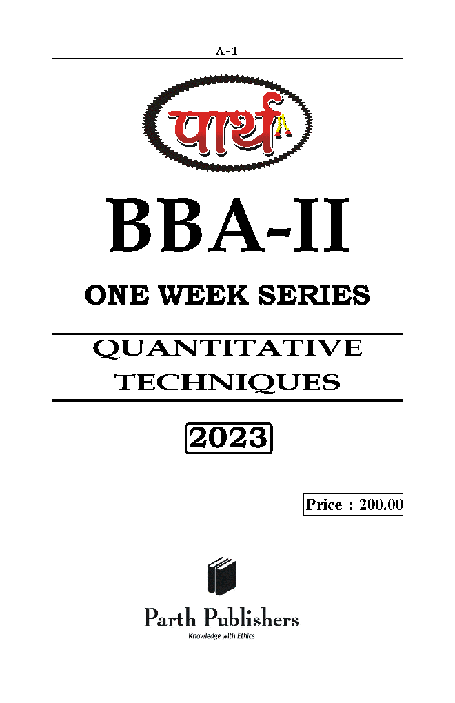 Quantitative Technique For Management Paper-5 - Page 2