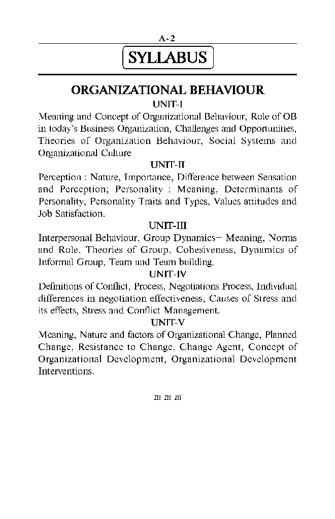 Organizational Behaviour Paper-1 - Page 3