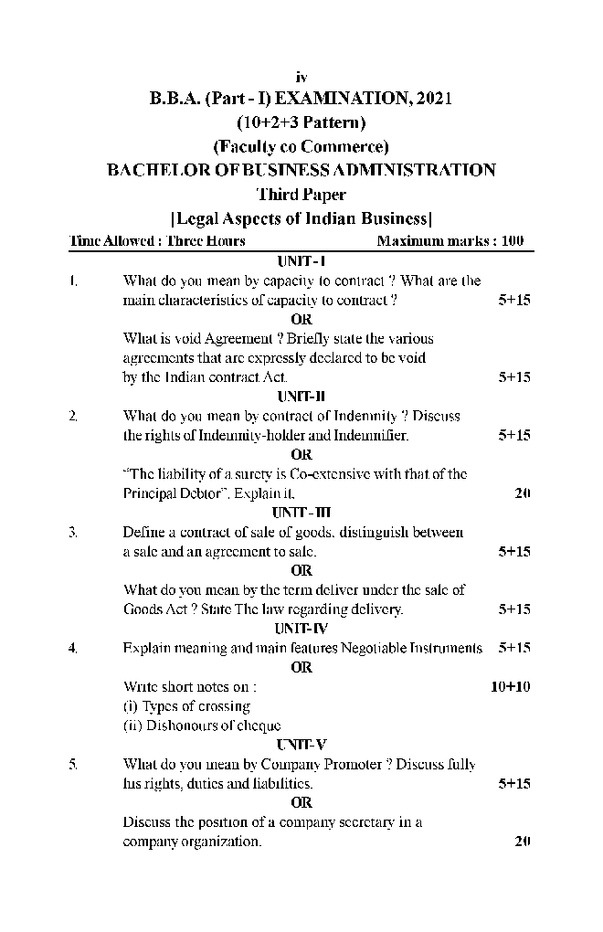 Legal Aspects Of Indian Business Paper-3 - Page 5