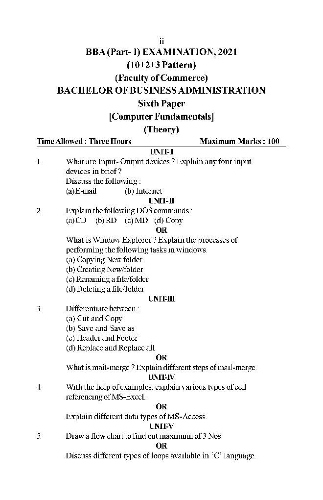 Computer Fundamental (Theory) Paper-6 - Page 3