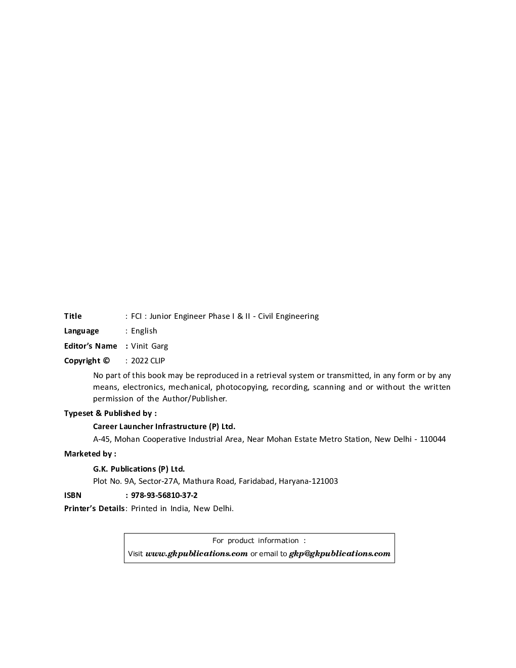 FCI 2022 : Junior Engineer Phase I & II - Civil Engineering - Page 3