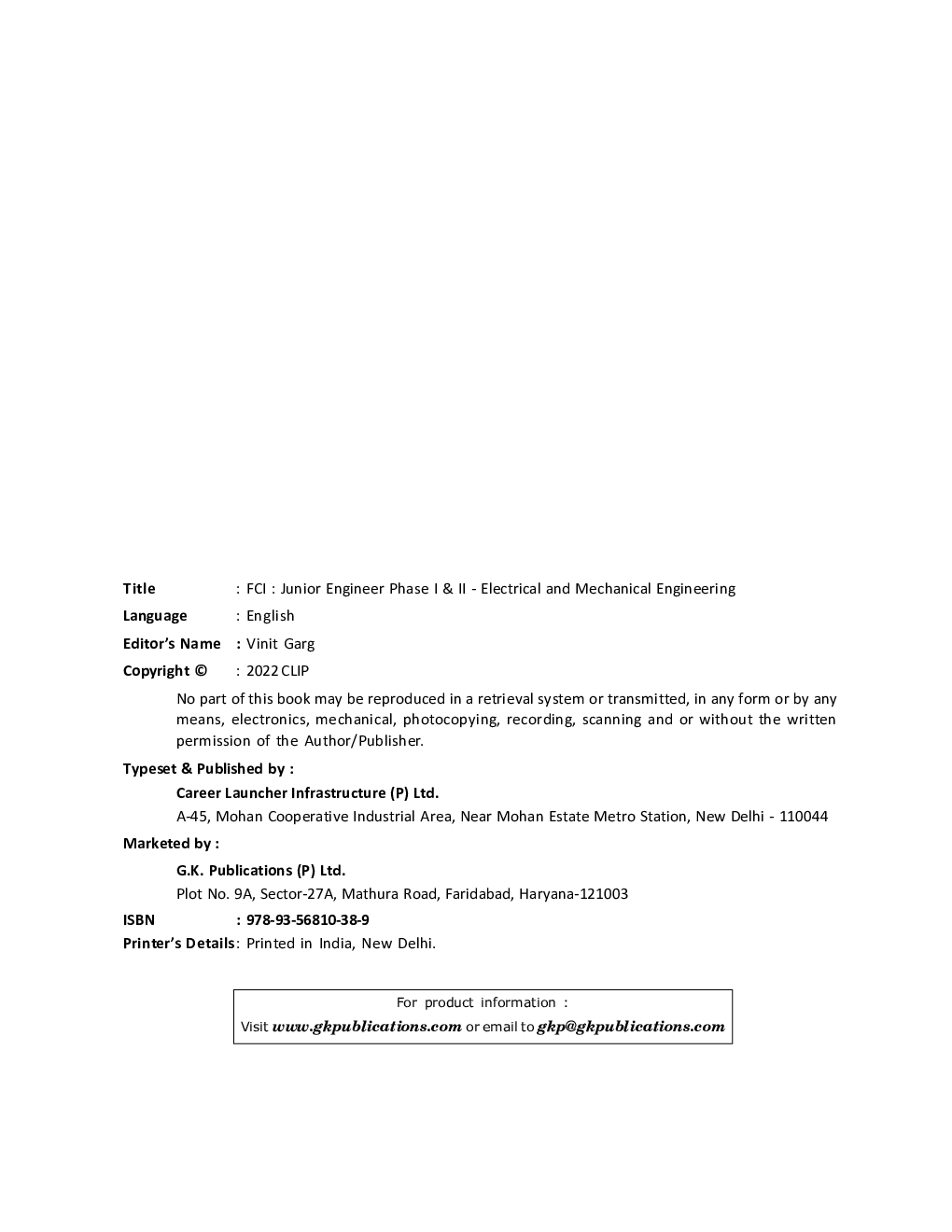 FCI 2022 : Junior Engineer Phase I & II - Electrical and Mechanical Engineering - Page 3