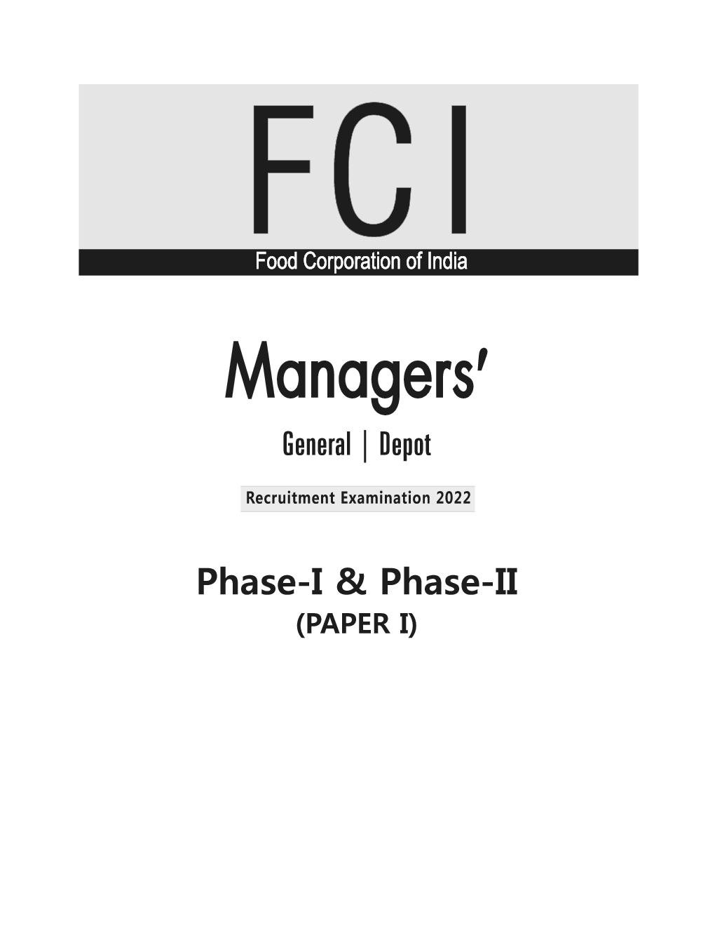 FCI 2022 : Managers' Phase I & Phase II (Paper 1) - General|Depot - Guide - Page 2