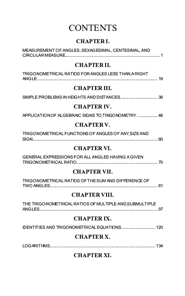 Plane Trigonometry (Part 1) by S.L. Loney - Page 5