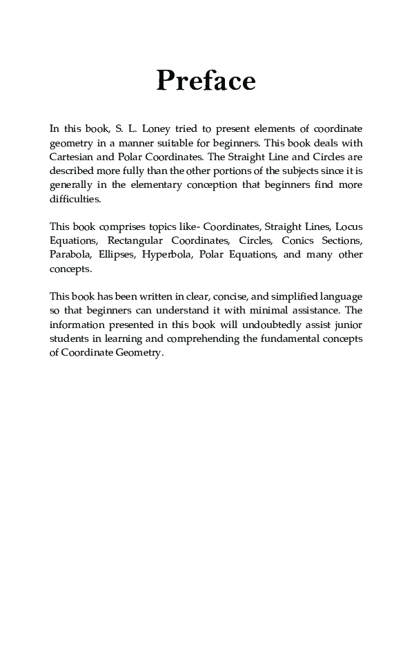 The Elements of Co-ordinate Geometry by S.L. Loney - Page 4