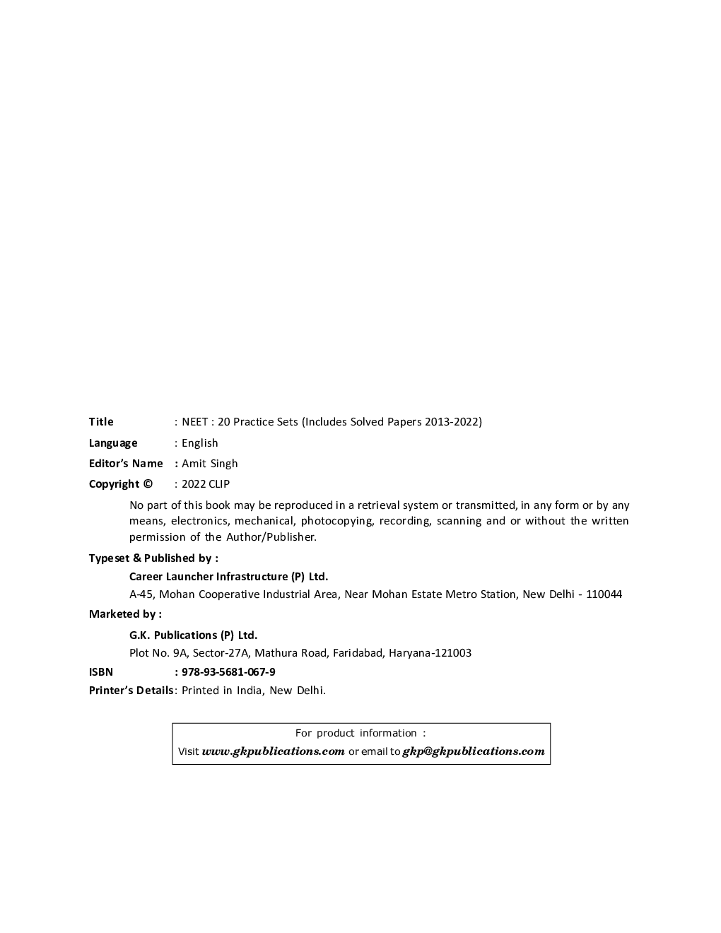 NEET 2023 : 20 Practice Sets (Includes Solved Papers 2013-2022) - Page 5