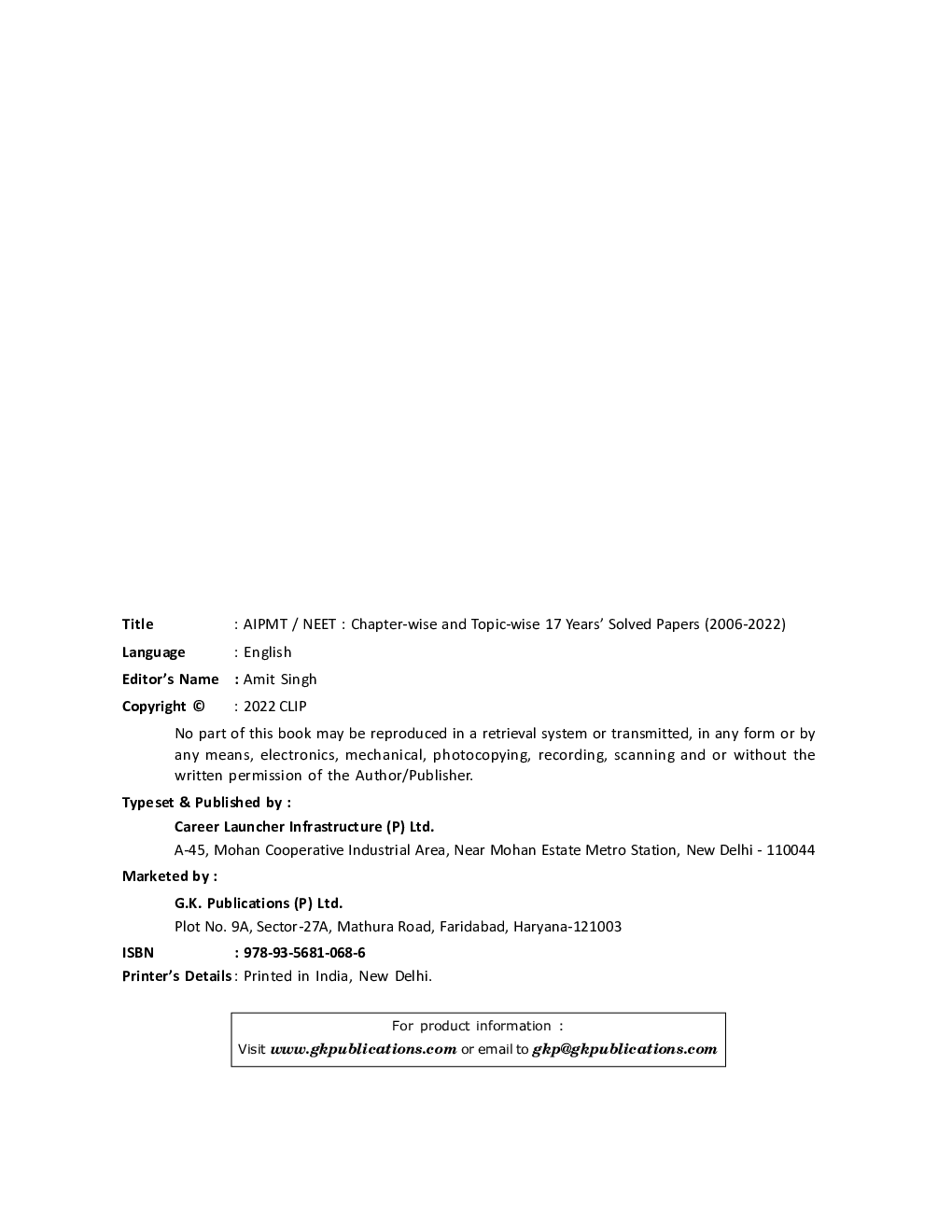 AIPMT / NEET 2023 : Chapter-wise and Topic-wise 17 Years Solved Papers (2006-2022) - Page 5