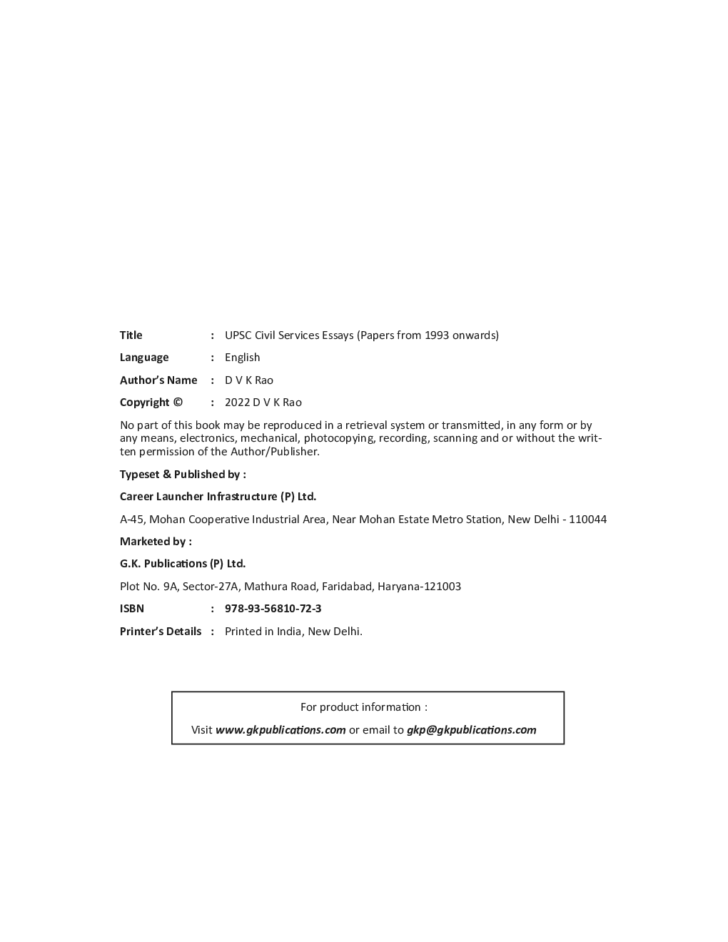 UPSC Civil Services 2023 : Essays (Papers from 1993 onwards) by DVK Rao - Page 3