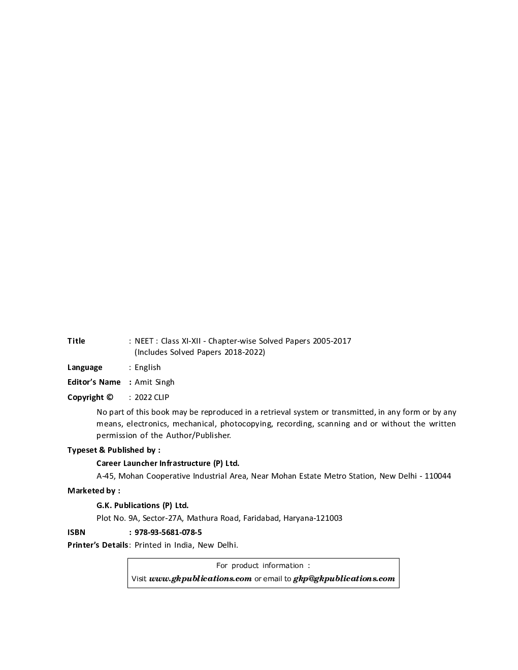 NEET 2023 : Class XI-XII - Chapter-wise Solved Papers 2005-2017 (Includes 2018 - 22 Solved Papers ) - Page 3