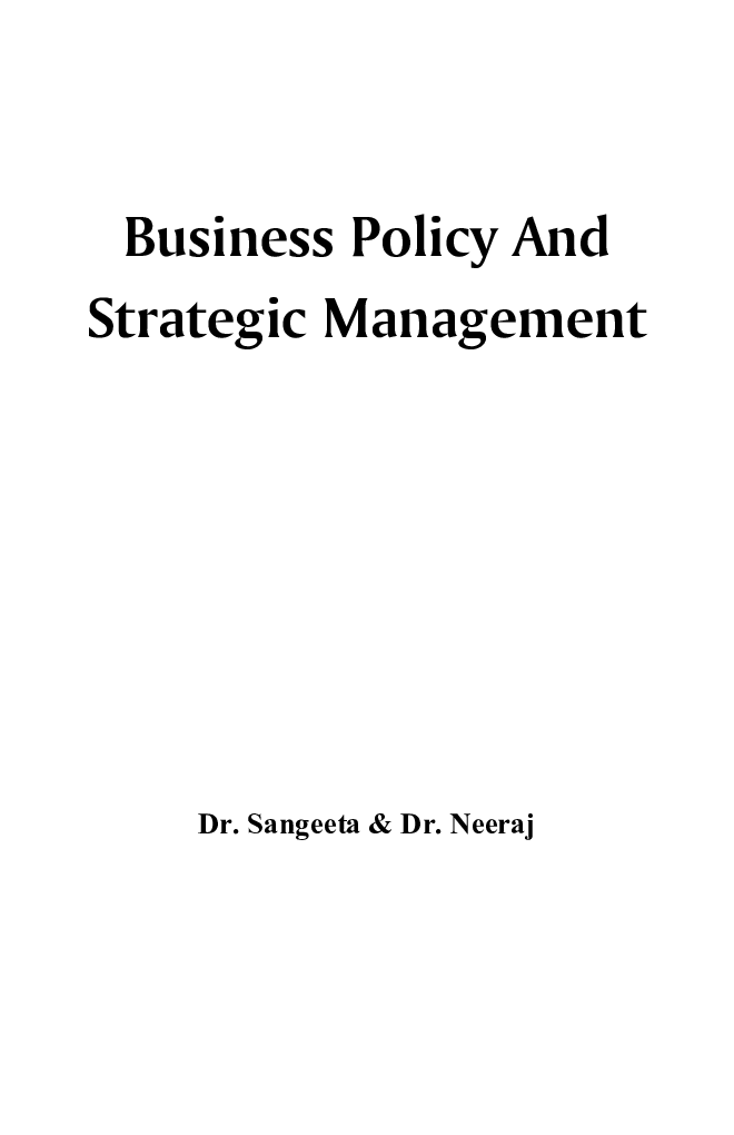 Business Policy And Strategic Management - Page 2