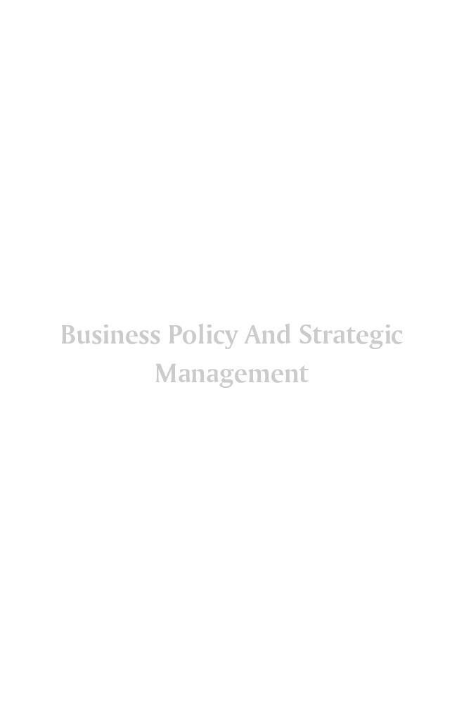 Business Policy And Strategic Management - Page 5
