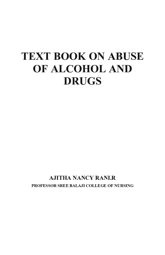 TEXT BOOK ON ABUSE OF ALCOHOL AND DRUGS - Page 2