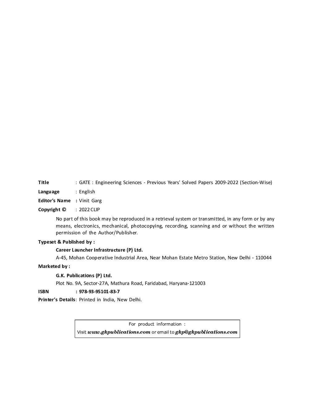 GATE 2023 : Engineering Sciences - Previous Years' Solved Papers 2009-2022 (Section-Wise) - Page 5