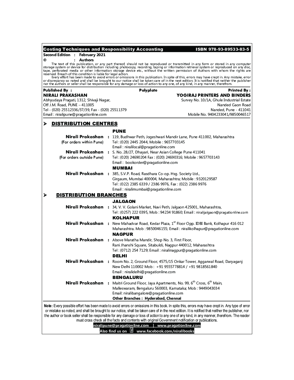 COSTING TECHNIQUES AND RESPONSIBILITY ACCOUNTING - Page 3