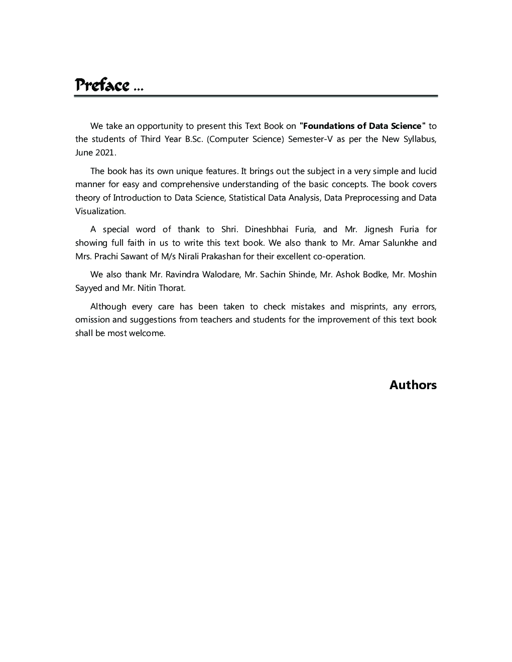 FOUNDATIONS OF DATA SCIENCE (Third Year TY BSc Computer Science Semester 5) - Page 4