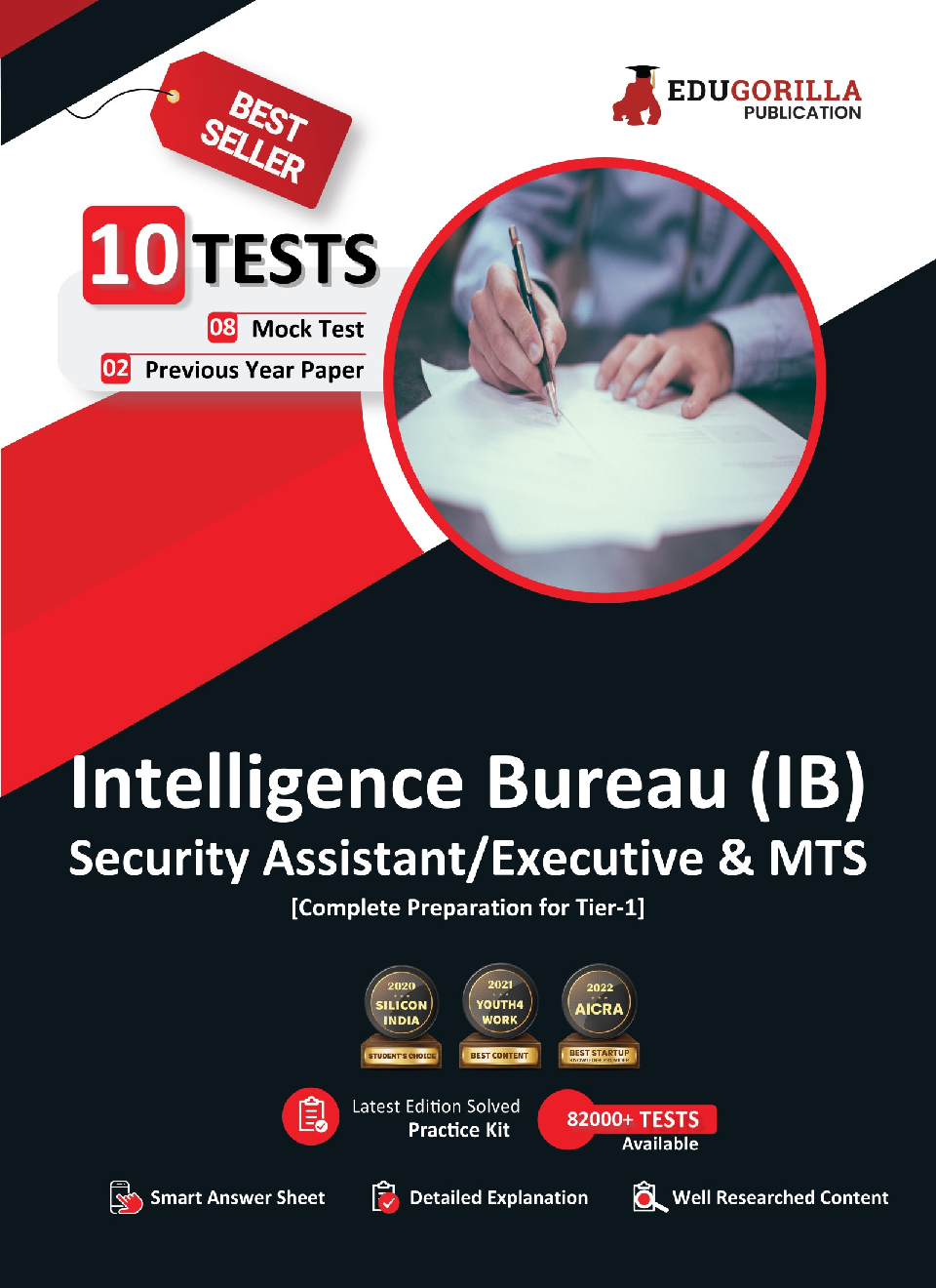 IB Security Assistant/Executive, MTS Tier 1 Book 2023 (English Edition) - 8 Full Length Mock Tests and 2 Previous Year Papers (1000 Solved Questions) with Free Access to Online Tests - Page 1