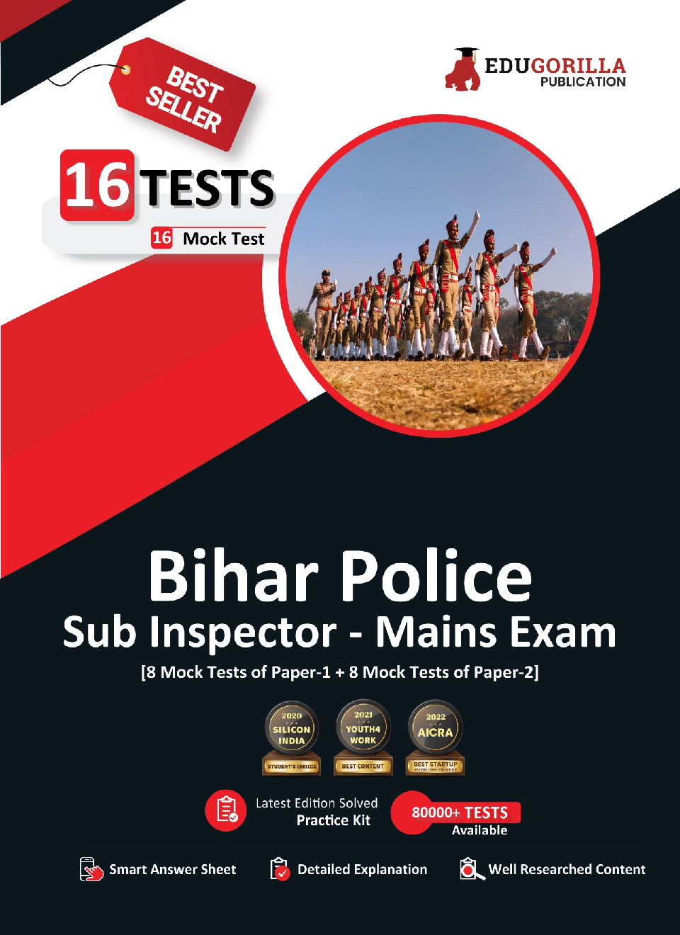 Bihar Police Sub Inspector Mains Exam 2022 (Paper 1 & 2) | 16 Full-length Mock Tests (Solved 1600+ Questions) | Free Access to Online Tests - Page 1