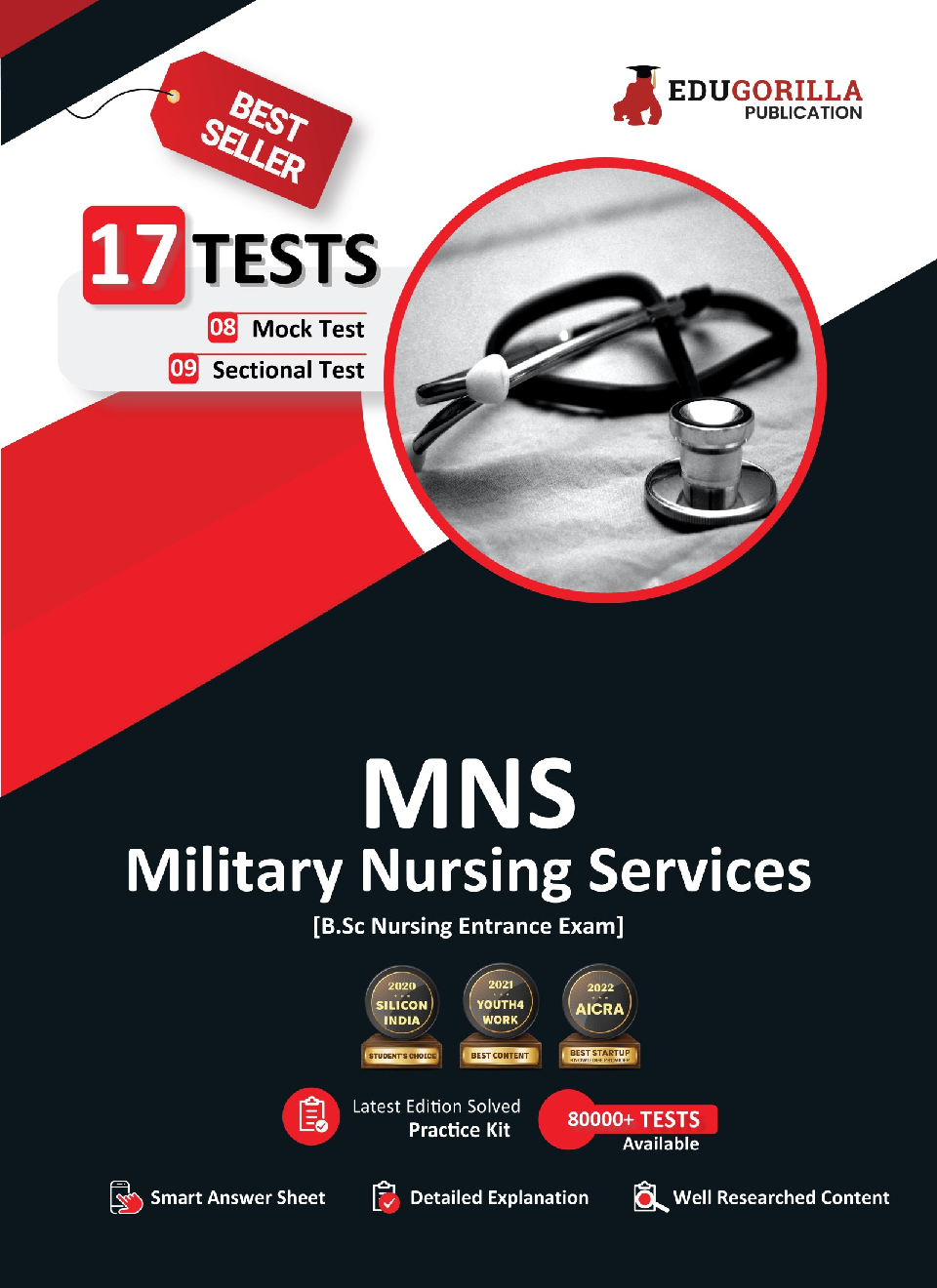 MNS - Military Nursing Services B.Sc Nursing Entrance Exam 2022 | 1600+ Solved Questions (8 Mock Tests + 9 Sectional Tests) | Free Access to Online Tests - Page 1