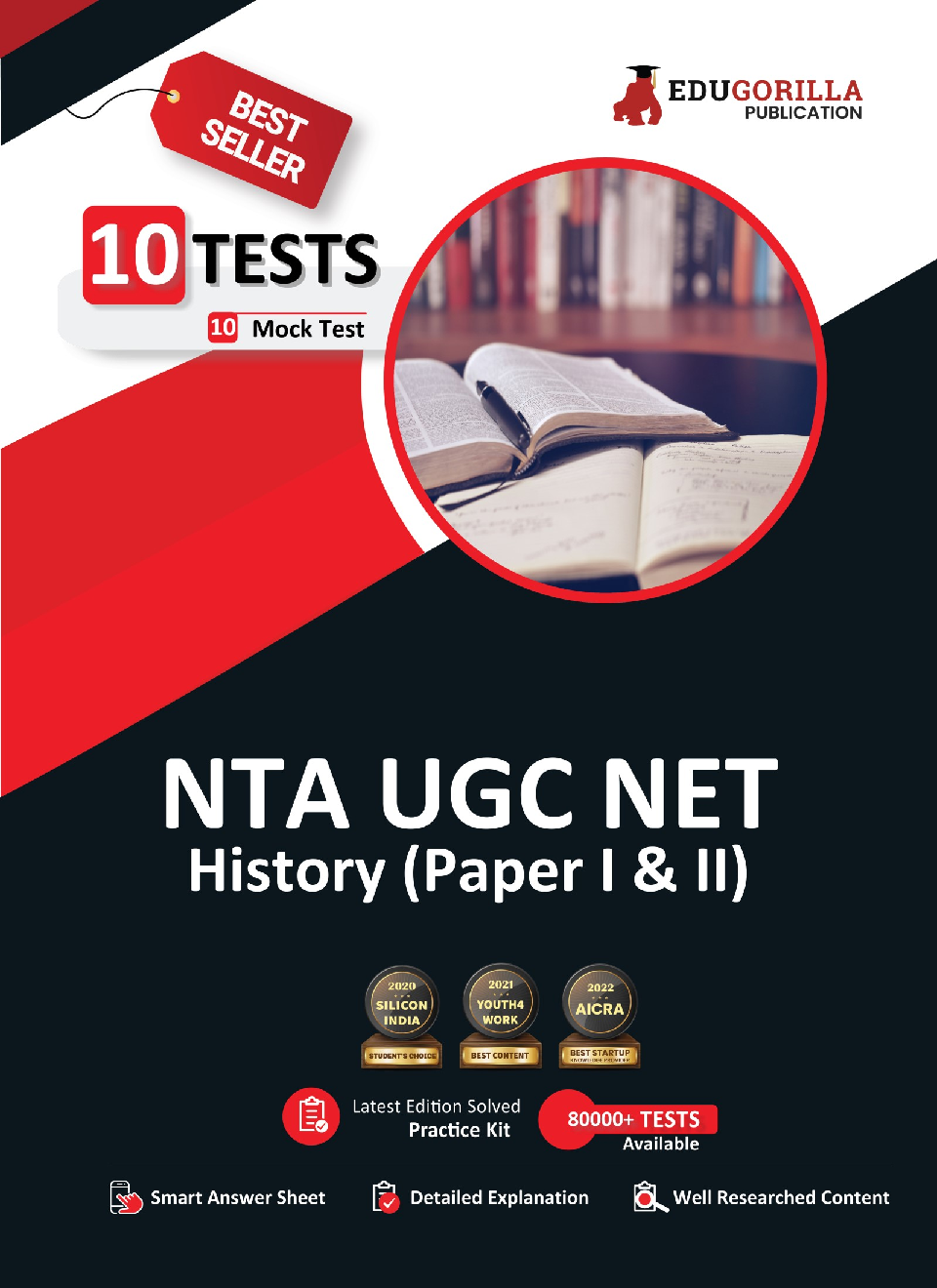 NTA UGC NET History (Paper I & II) | Teaching and Research Aptitude | 10 Full-length Mock Tests [Solved 1500+ Questions] | Free Access to Online Tests - Page 1