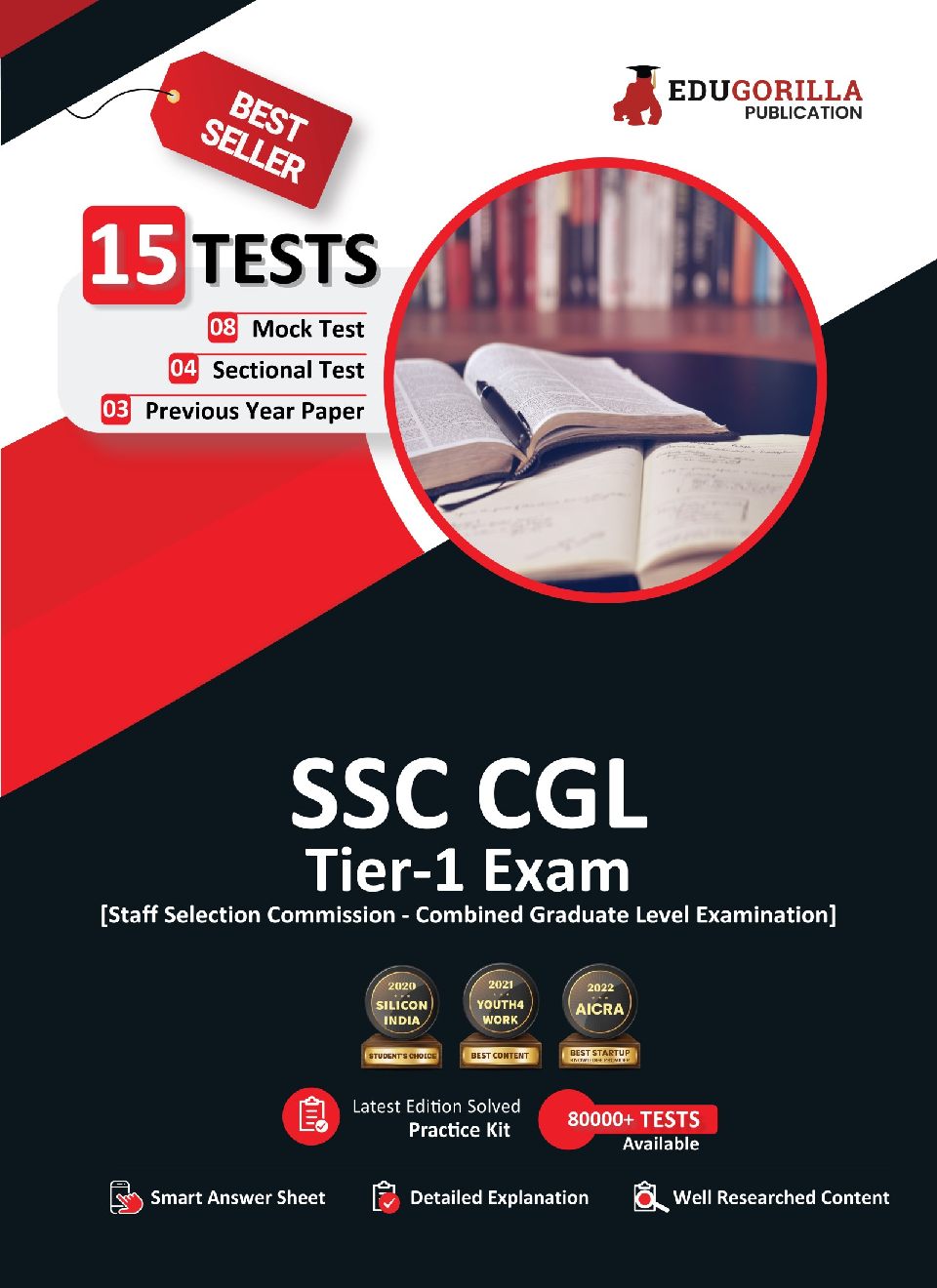 SSC CGL Tier 1 Exam 2022 | 8 Mock Tests + 4 Sectional Tests + 3 Previous Year Papers (1200+ Solved Questions) | Free Access to Online Tests - Page 1