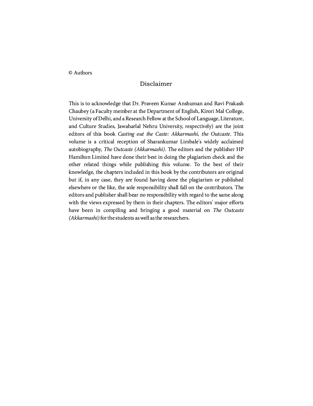 Casting out the caste, Akkarmashi the Outcaste - Page 4