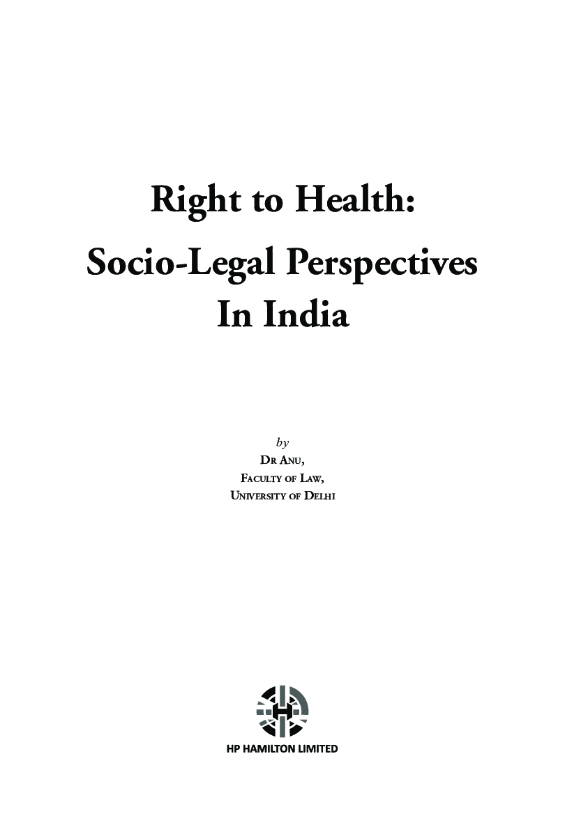 Right to Health: Sociolegal Perspective  - Page 2