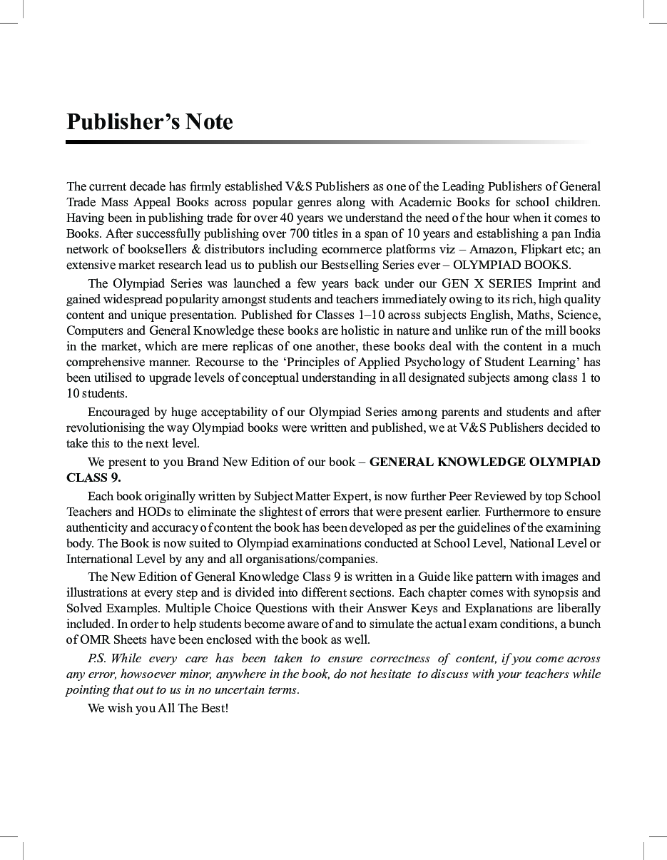 International General Knowledge Olympiad - Class 9(With OMR Sheets) - Page 4