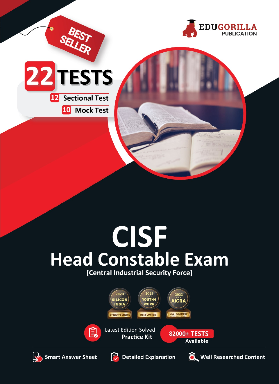 CISF Head Constable Recruitment Exam 2023 (English Edition) - 10 Mock Tests and 12 Sectional Tests (1300 Solved Questions) with Free Access To Online Tests - Page 1