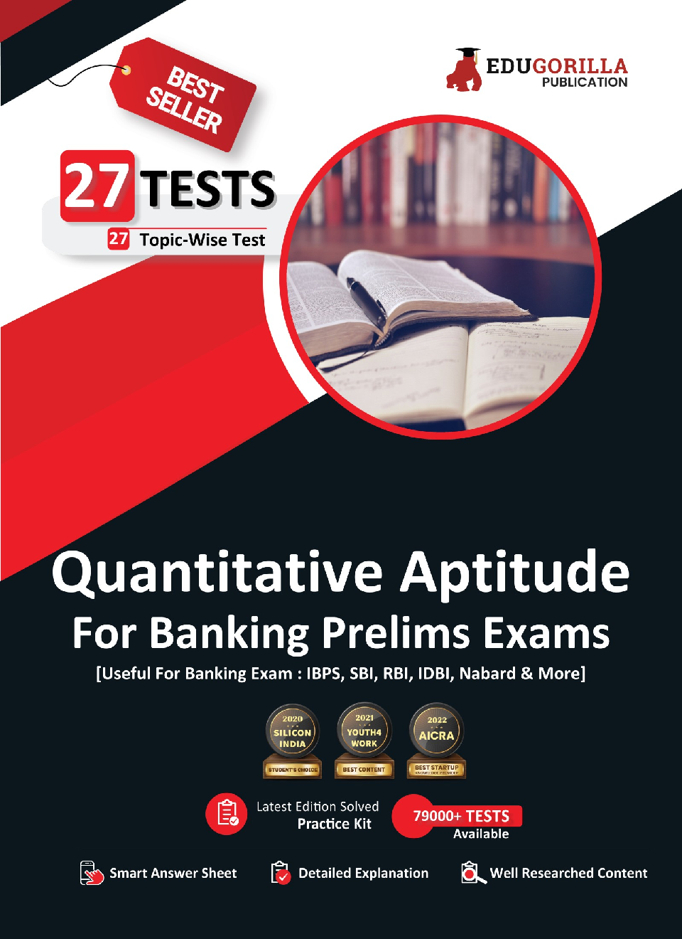 Quantitative Aptitude For Banking Prelims Exam 2023 (English Edition) - Solved 27 Topic-wise Tests For SBI/IBPS/RBI/IDBI Bank/Nabard/Clerk/PO with Free Access To Online Tests - Page 1