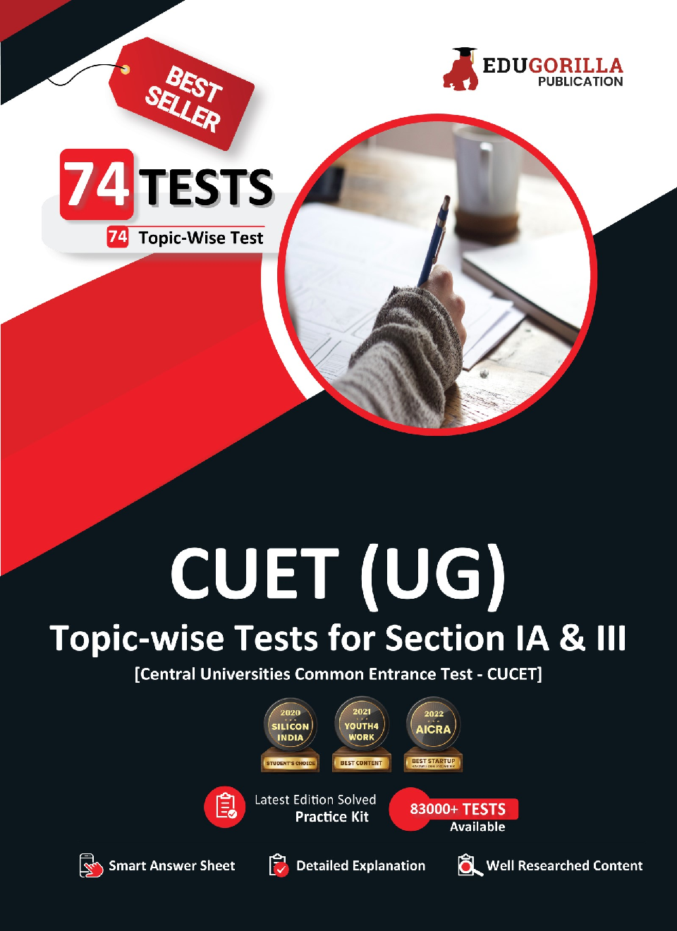 EduGorilla NTA CUET UG Book 2023 : National Testing Agency (English Edition) - 74 Topic-wise Tests (2200 Solved Questions) with Free Access to Online Tests - Page 1