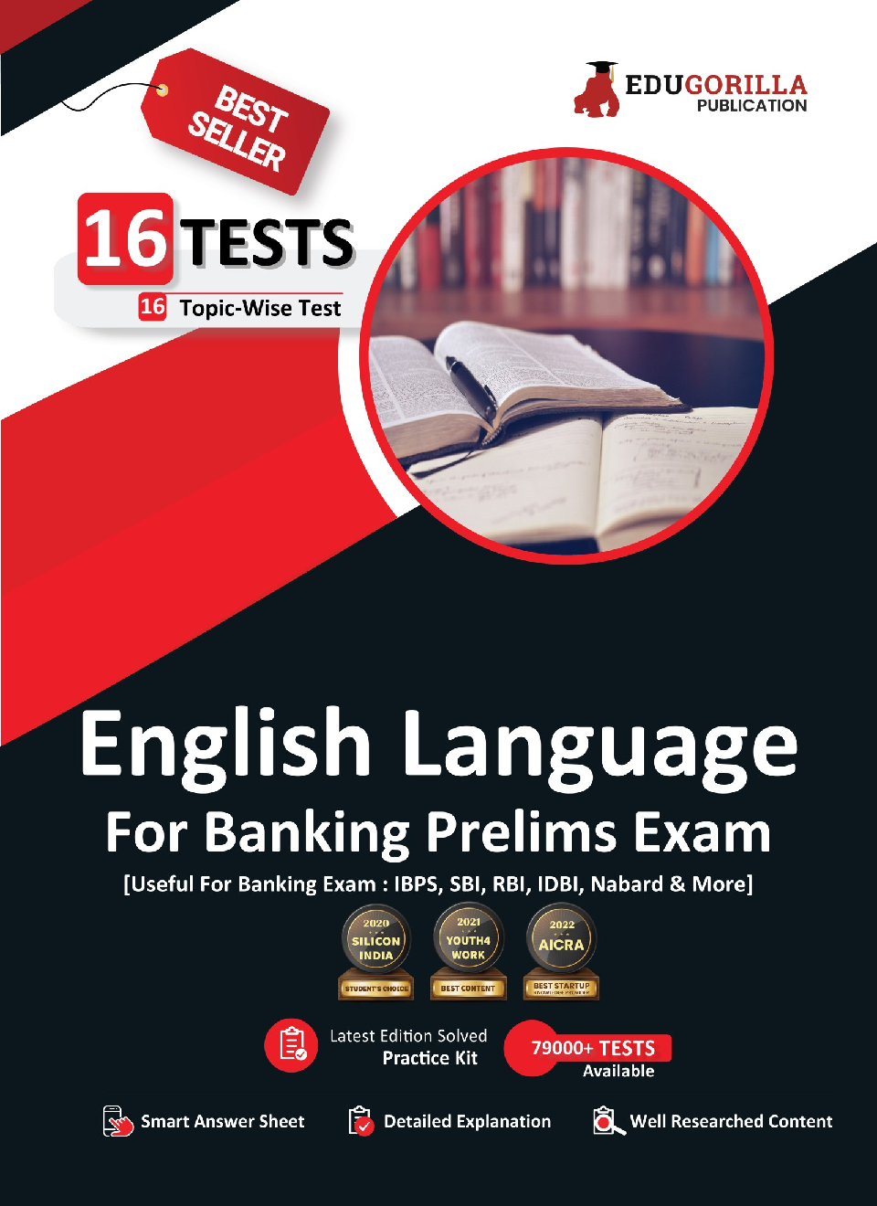 English Language For Banking Prelims Exam 2023 (English Edition) - Solved 16 Topic-wise Tests For SBI/IBPS/RBI/IDBI Bank/Nabard/Clerk/PO with Free Access To Online Tests - Page 1
